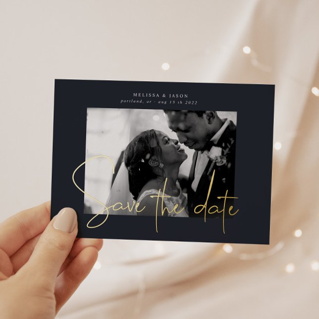 Gold Elegant Script Save The Date Wedding (Creator Uploaded)