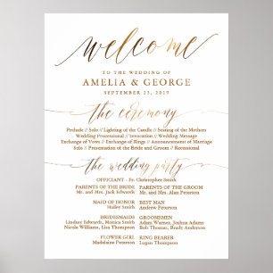 Gold Elegant Script Typography Poster