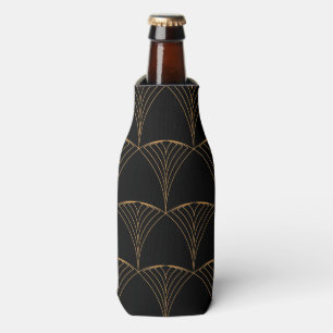 Gold, elegant simple luxurious traditional pattern bottle cooler