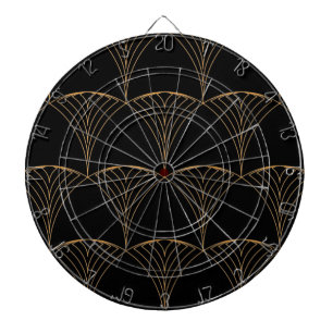 Gold, elegant simple luxurious traditional pattern dartboard
