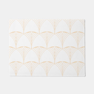 Gold, elegant simple luxurious traditional pattern doormat