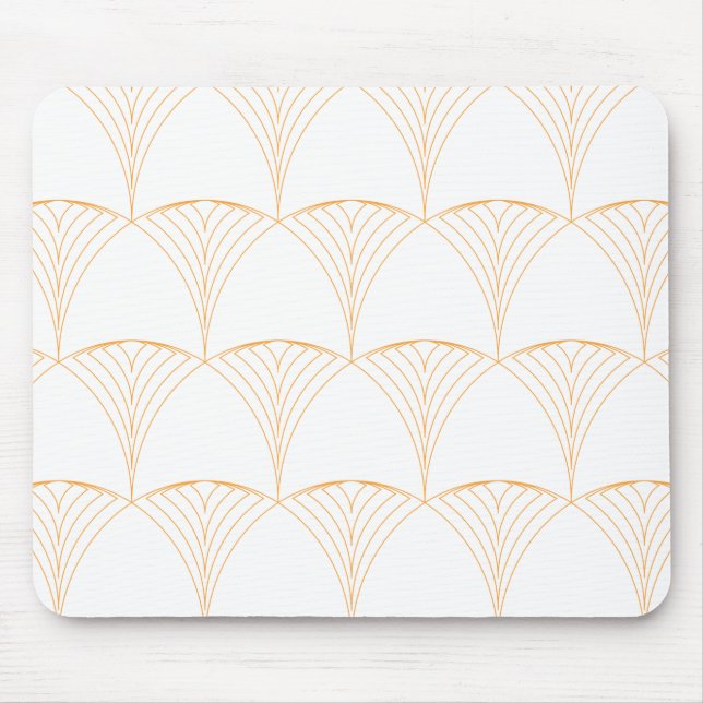 Gold, elegant simple luxurious traditional pattern mouse mat (Front)