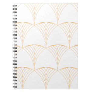 Gold, elegant simple luxurious traditional pattern notebook