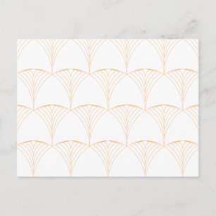 Gold, elegant simple luxurious traditional pattern postcard