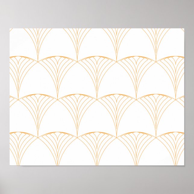 Gold, elegant simple luxurious traditional pattern poster (Front)