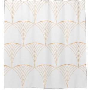 Gold, elegant simple luxurious traditional pattern shower curtain