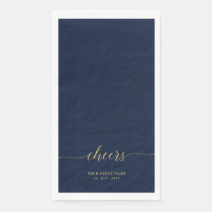 Gold Elegant Stylish Lettering Cheers Event Napk Napkin