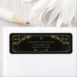Gold Elegant Tarot Wedding Label<br><div class="desc">Elegant and modern wedding design inspired by a tarot card. Design is not real foil. You can customise this further by clicking on the "PERSONALIZE" button. Matching Items in our shop for a complete party theme. For further questions please contact us at ThePaperieGarden@gmail.com.</div>