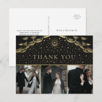 Gold Elegant Tarot Wedding Thank You Photo