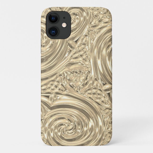 Gold elegant victorian art nouveau Case-Mate iPhone case (Back)