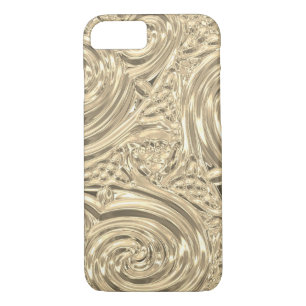 Gold elegant victorian art nouveau engraved look iPhone 8/7 case