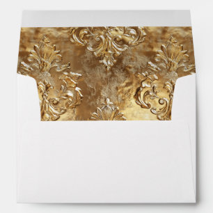Gold Elegant Wedding Envelope