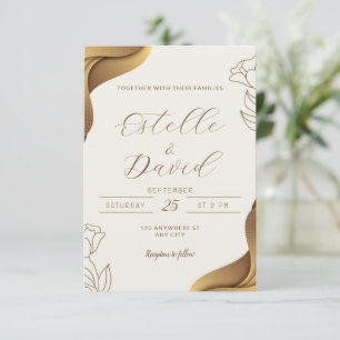 Gold Elegant Wedding Invitation