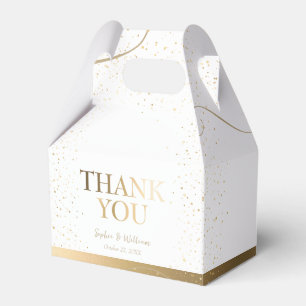 Gold Elegant Wedding Thank You Favour Box