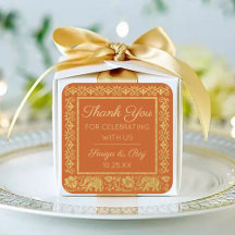 Gold Elephant & Lotus Wedding Return Gift Favour