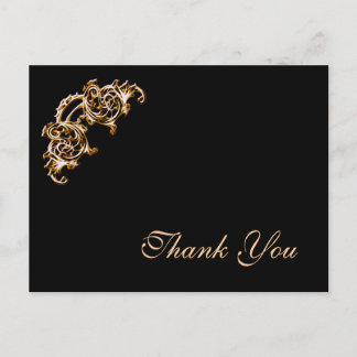 GOLD Embellished Photo Thank you card template