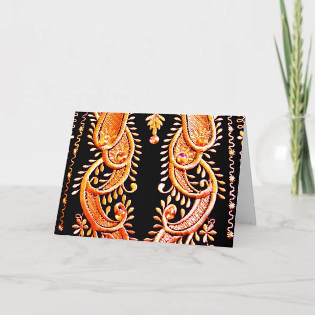 Gold Embroidery Card (Front)