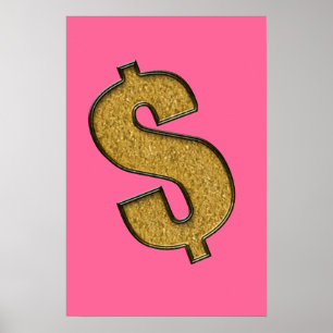 Gold Encrusted Dollar Sign