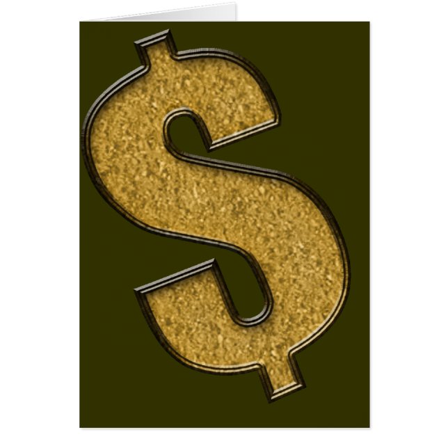Gold Encrusted Dollar Sign (Front)