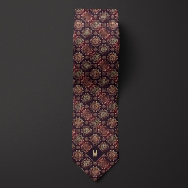 Gold Encrusted Mandala Groomsman Tie (Creator Uploaded)