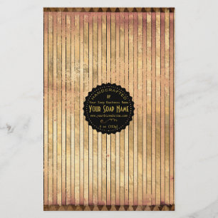 Gold Ephemera Vintage Soap Wrap - Flyer Paper