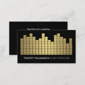 Gold Equalizer Musician, DJ, Band Business Card (Front/Back)