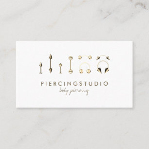 Gold Essential Jewellery Body Piercing Business Card