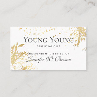 Gold Essential Oils floral yellow Business Card