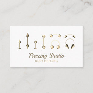 Gold Essential Signature Jewellery Body Piercing Business Card