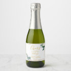 Gold Eucalyptus Bridal Shower Sparkling Wine Label