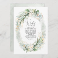 Gold Eucalyptus Greenery Wreath Boho Bridal Shower