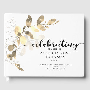 Gold Eucalyptus   Memorial Guest Book