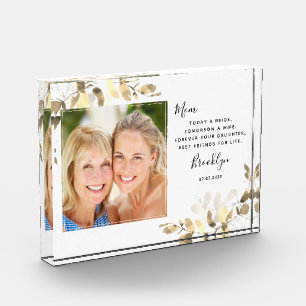 Gold Eucalyptus Mother of the Bride Photo Block