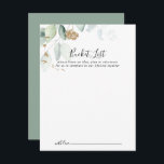 Gold Eucalyptus Wedding Bucket List Cards<br><div class="desc">These gold eucalyptus wedding bucket list cards are the perfect activity for a rustic wedding reception or bridal shower. This artistic design features hand-drawn watercolor gold and green foliage,  inspiring natural beauty.

Change the wording to suit any life event. Bucket list sign is sold separately.</div>