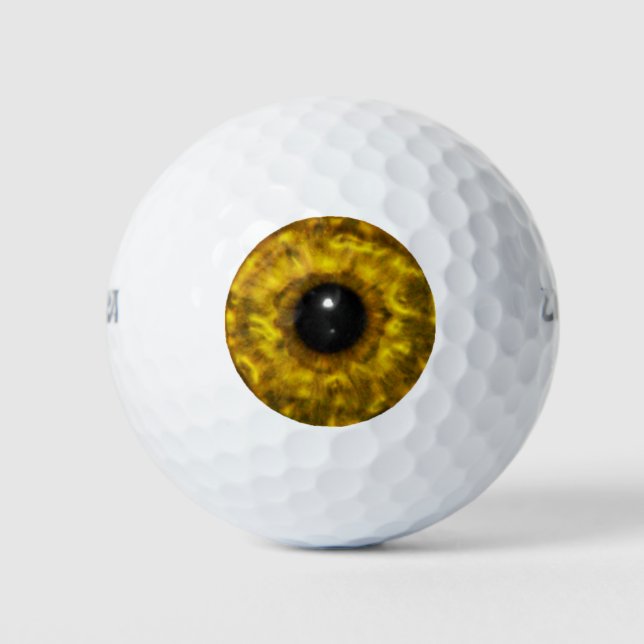 Gold Eyeball Golf Balls (Front)