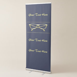 Gold Eyeglasses Retractable Banner