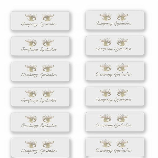 Gold Eyelashes Beauty Logo Packaging Business  (Front)