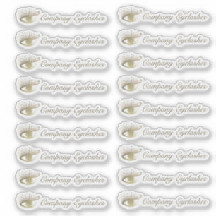 Gold Eyelashes Logo Packaging Business Name