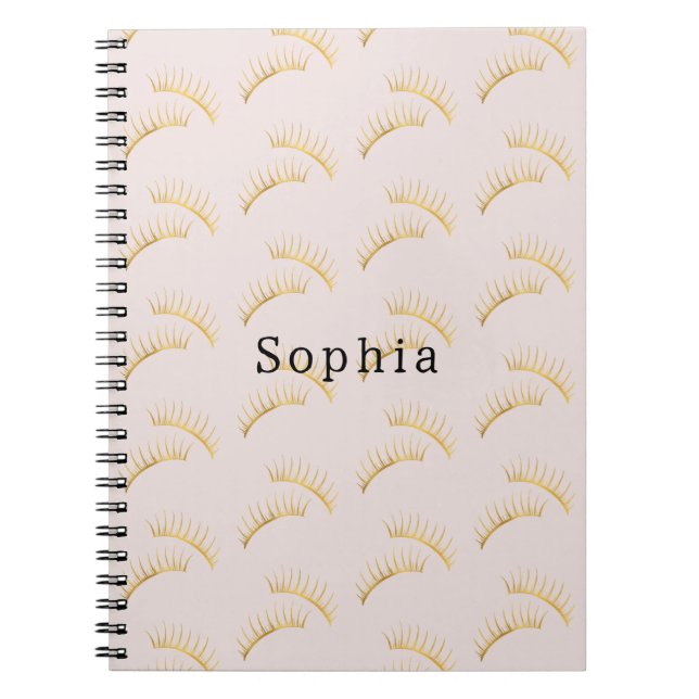 Gold Eyelashes Notebook (Front)