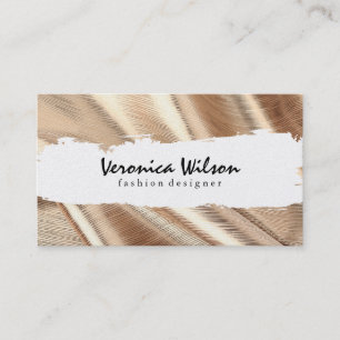 Gold Fabric with Line Threading Business Card