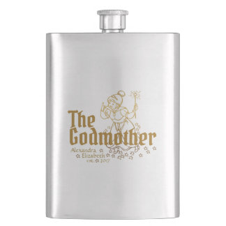Gold Fairy Customisable The Godmother Hip Flask