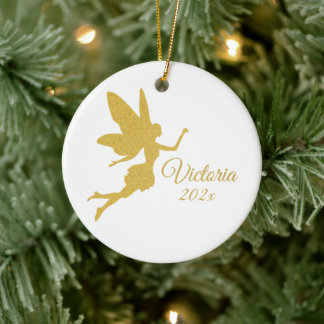 Gold Fairy Ornament Personalized Gift