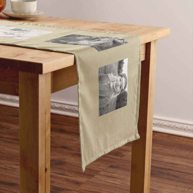 Gold Family Best Gifts Ever Collage Photo  Medium Table Runner (In Situ)