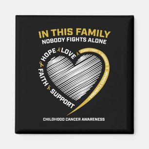 Gold Family Nobody Fights Alone Childhood Cancer A Magnet