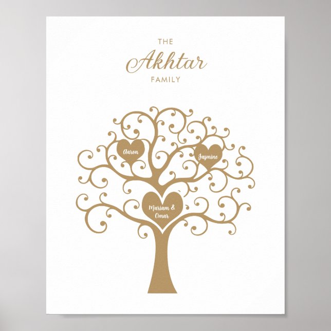 Gold Family Tree  Poster (Front)