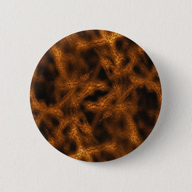 Gold fantasy pattern 6 cm round badge (Front)