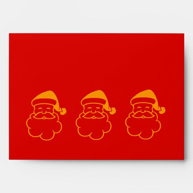 gold father christmas graphic design red envelope (Front)