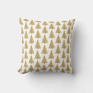Gold (faux) Christmas Tree Cushion