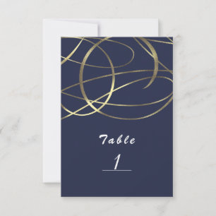 Gold Faux Foil & Any Colour Elegant Table Number