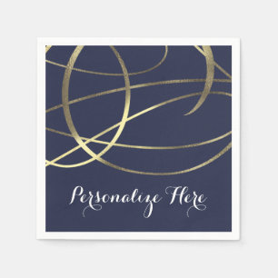 Gold Faux Foil Any Colour Wedding Reception Napkin
